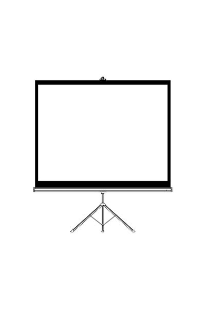 porodo 100" Tripod Projector Screen with 4:3 Aspect Ratio & 160° Viewing Angle