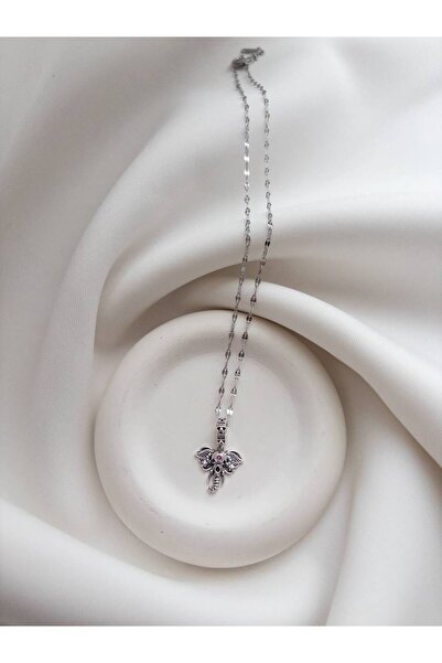 Minne Jewelry-Accessory Elephant Figured Necklace - Steel Necklace - Elephant...