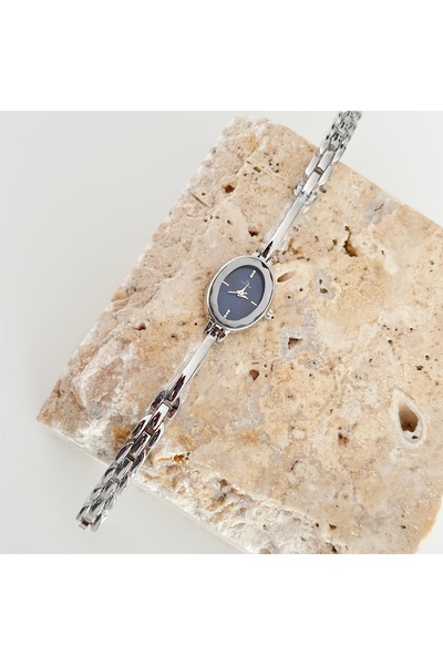 Vesce Atelier Sima Silver Watch Navy Blue