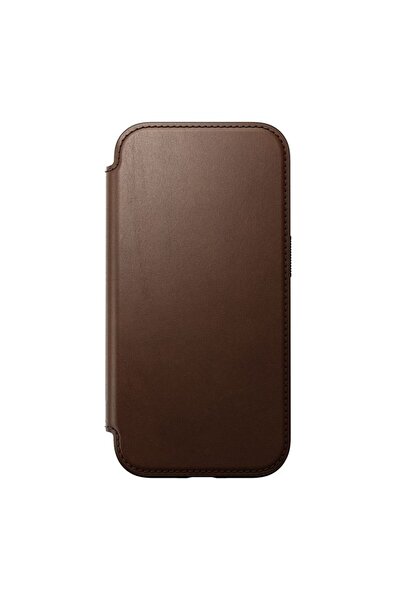 Nomad Leather Folio iPhone 16 Case, MagSafe, Brown