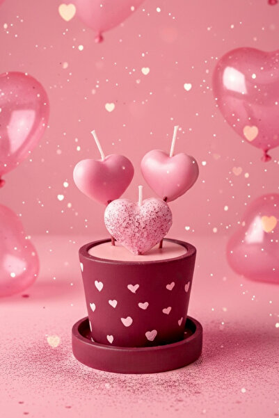 Maison Candle&Co 3’lü Kalp Mum