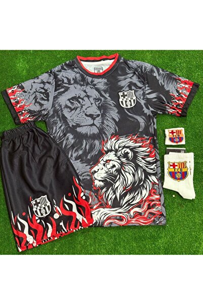Lion Spor Barcelona 2026 / Gavi / Flaming Lion Patterned New Season Children'...