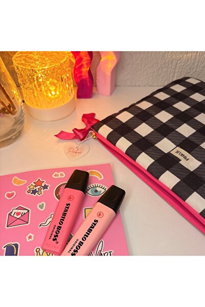 PİNKUE Τσάντα φορητού υπολογιστή 11 ιντσών με ροζ λεπτομέρεια με σχέδιο πουλό...