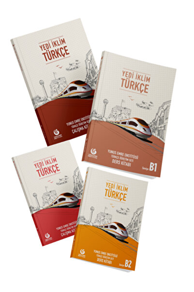 Yunus Emre Enstitüsü Seven Climates Turkish Teaching Set (B1 - B2) Textbook a...