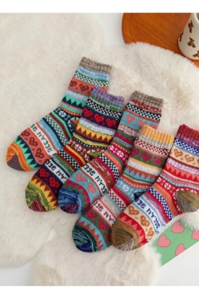 DİĞER1111 5'li Kalın Kışlık Çorap Set