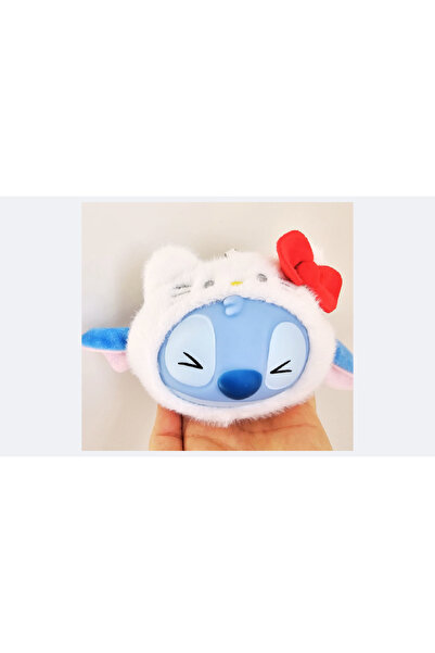Stitch Beyaz Kırmızı Bozuk Para Cüzdanı Anahtarlık – Figürlü Peluş A Plus Kalite