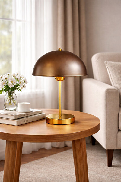 EvLight Mushroom Honey Head Gold Lampshade