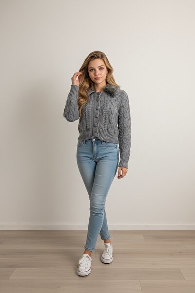 Avelisse Triko Örgü Krop Ceket