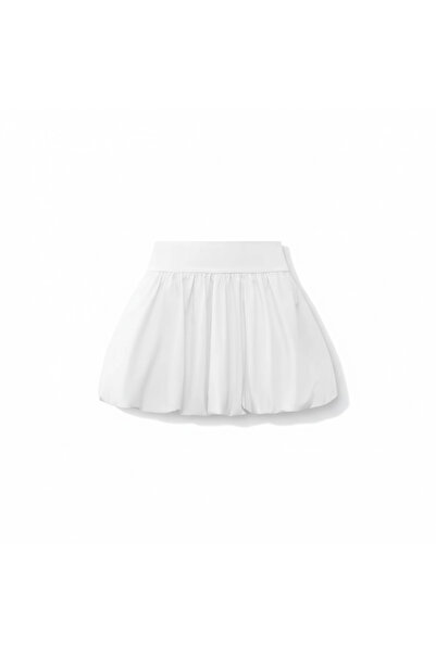 shenda balon şort etek white