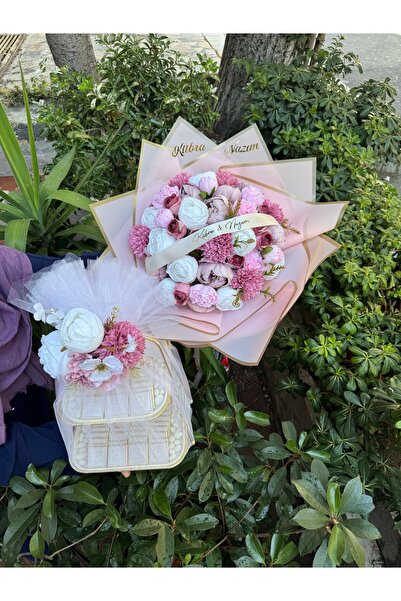 MR Pembe İsteme Çiçeği ve Çikolata Seti