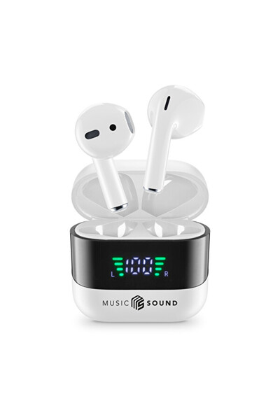 Cellular Line Cellularline Music Sound Spark Led Ekranlı TWS Beyaz Kulaklık