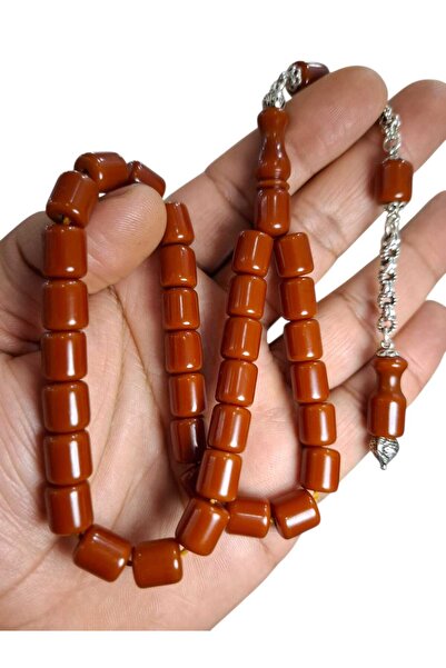 Cekke Tesbih سبحة من العنبر المضغوط 9*10 مم، مناسبة للاستخدام اليومي