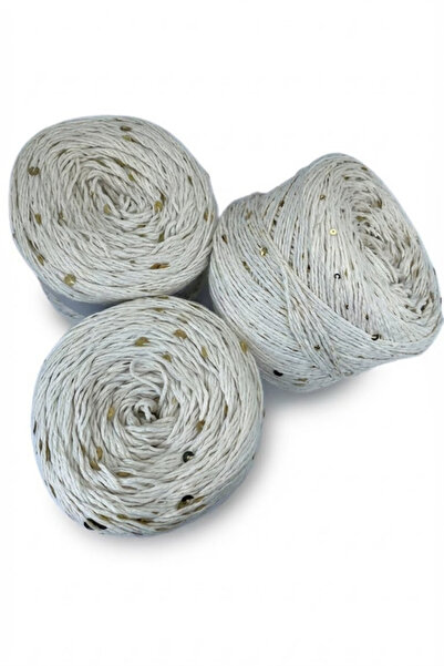 Feza D'Ior Sequin Fine Knitting Yarn (1 Piece) – 75% Cotton 25% Pes, 100 g / ...