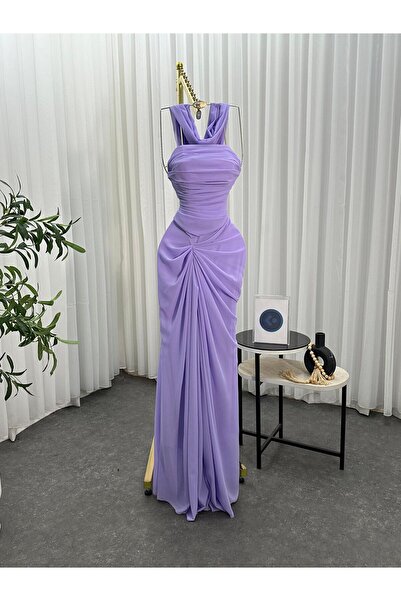 Boutique 219 Lavender chiffon maxi dress