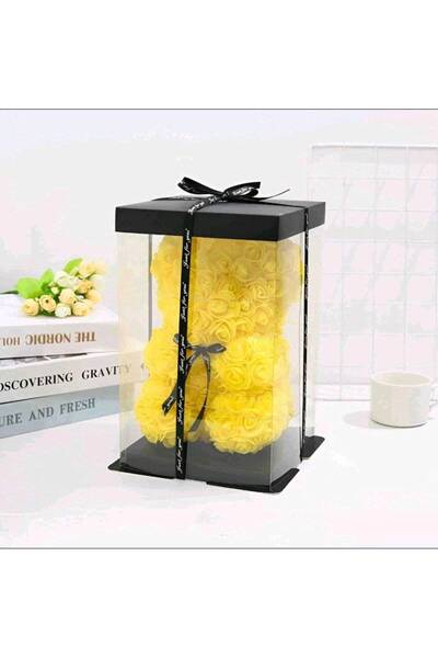 OEM Valentine's Day: Foam rose teddy bear, in box, 25 cm