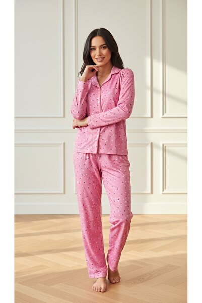 ARN HOMEWEAR γυναικείο σετ πιτζάμες από ύφασμα Milan με σχέδια