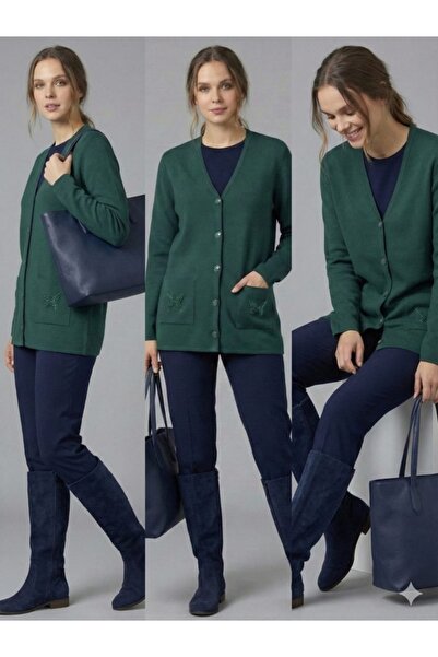 onno style women Cebi Butterfly Stone Steel Knit Classic Tricot Jacket