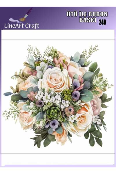 LİNEART Ütü ile Rubon Baskı Transfer No:RB240-30x30cm