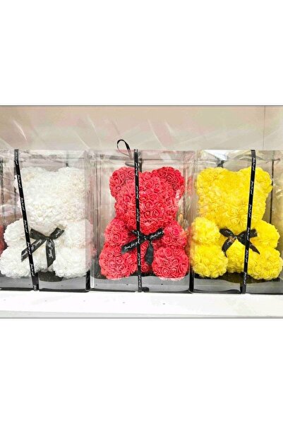 OEM Ursulet din trandafiri de spuma in cutie 40cm, Roz