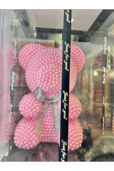 OEM Valentine's Day: Ursulet din trandafiri de spuma, in cutie, 25 cm