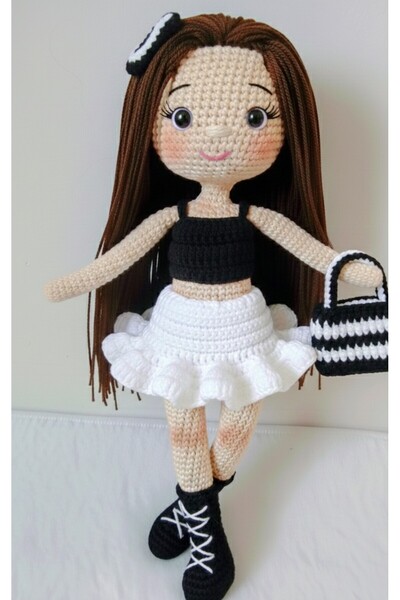elimdeki sanat Tubicraft lumi bebek siyah beyaz severler için🥰
