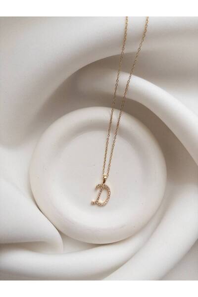 Minne Jewelry-Accessory Çelik Zincir Kolye - Harfli Kolye - Kişiye Özel Baş H...