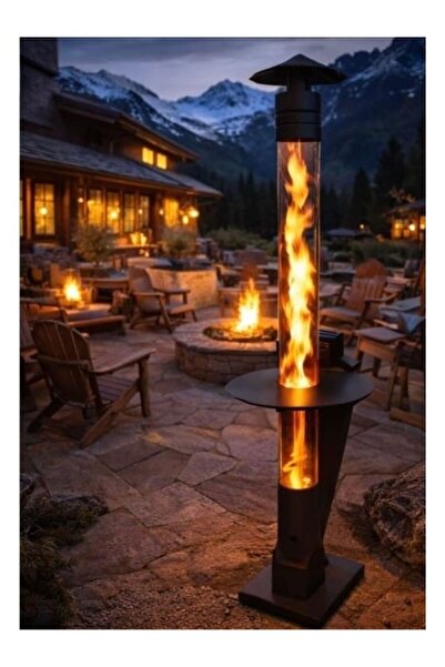 ALMES BOUTİQUE 170 cm Cam Tepsili Pelet Soba | Yakıt & Pürmüz Hediyeli