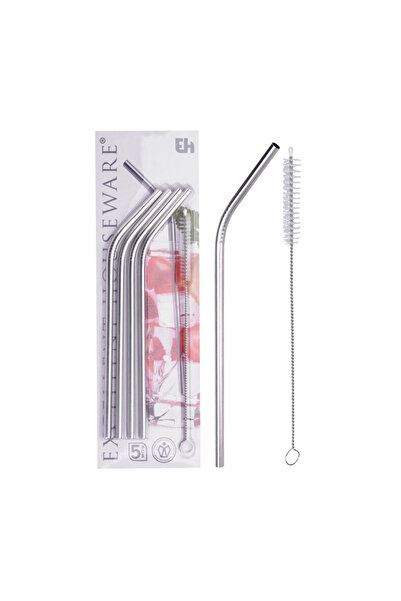 Koopman مصاصات من الفولاذ المقاوم للصدأ مع فرشاة 5 قطع