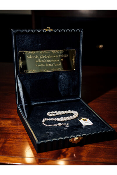 zikirmatik Kişiye özel kutulu,sertifikalı gümüş tesbih