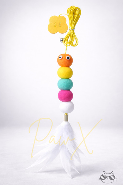 PawX Elastik Kendinden Yapışkanlı Renkli Kedi Oyun Oltası Kedi Kapı Oyuncağı ...