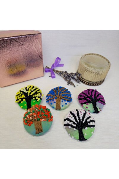 Amma Design Set of 5 Tree of Life Brooches 1