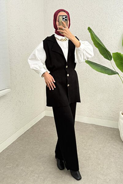 DPARİS Комплект панталони с набори от трикотаж, черен