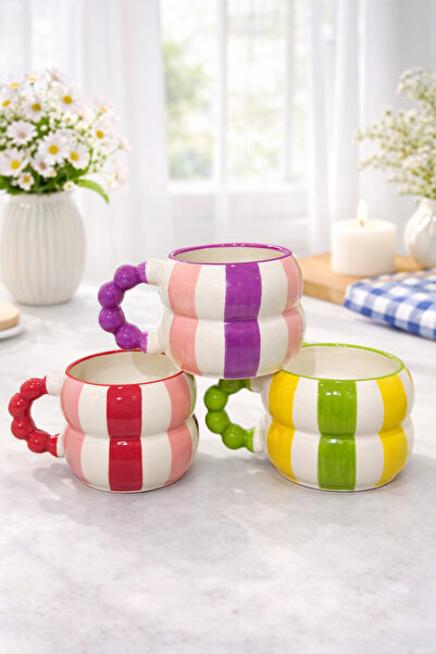 İZart 3' Beaded Handle, Special Colors with Layering, Striped Pattern, Comple...