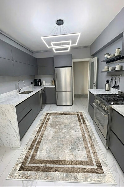 CENTER AVM Vizon Halı Mutfak Halısı Makinede Yıkanabilir Halı Kaymaz Taban Halı