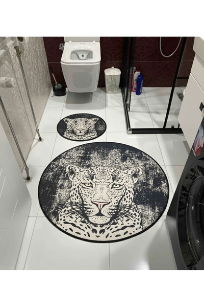 MyDecoRoom مجموعة سجادة حمام مزخرفة مضادة للحساسية وقابلة للغسل في الغسالة وم...