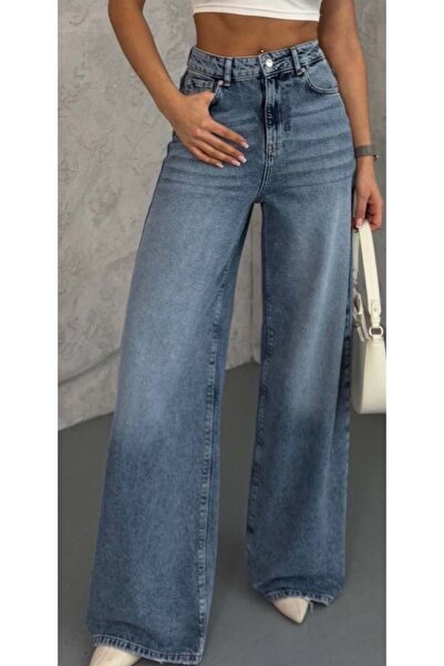 ibeeka Blugi de culoare albastră lavabili - ALBASTRU - 42 - ST00586-BLUE-42