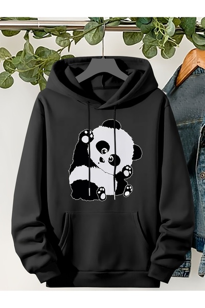 GALASHOP Cozy Panda Printed Hoodie
