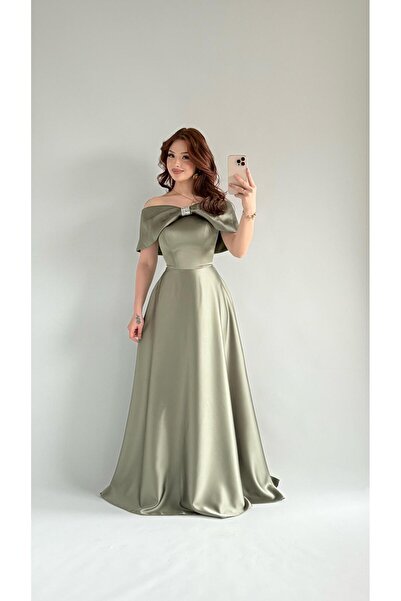 AYŞENUR DİNÇER Lovely Fiyonk Abiye Haki Yeşili