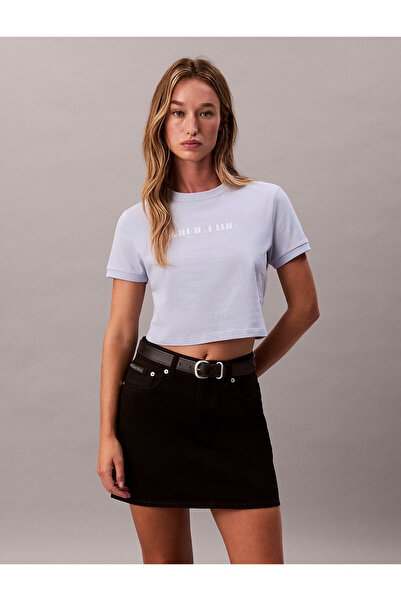 Calvin Klein Logo Graphic Cropped T-Shirt
