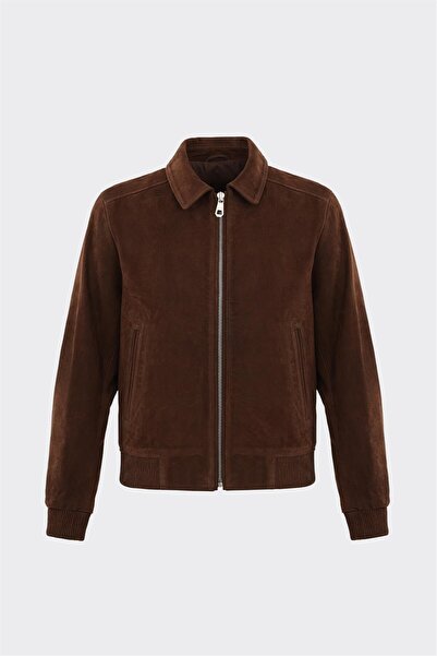 Elle Shoes Kahve Deri Erkek Ceket