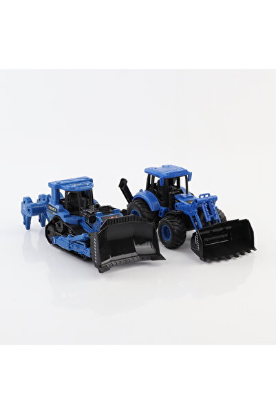 CAN OYUNCAK 2-Piece Functional Friction Construction Machine Set 14-15 cm Ce ...