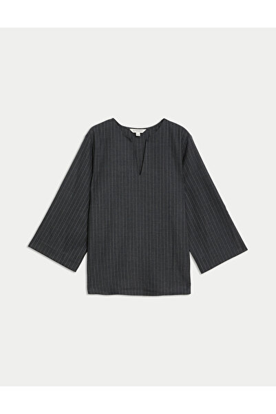 Marks & Spencer Çizgili Detaylı Bluz