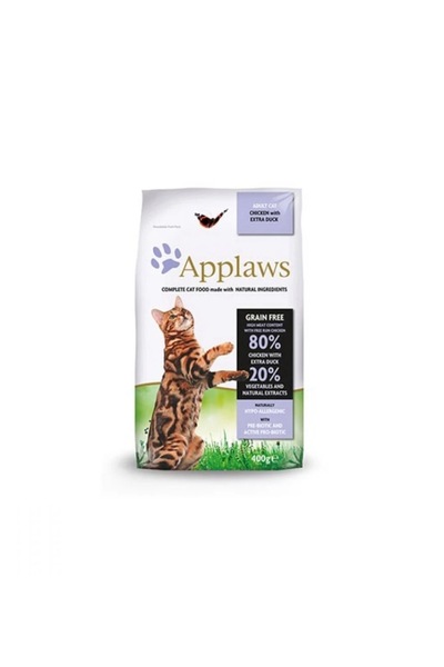 Applaws Applawz. Dry cat food, chicken and duck, 400g