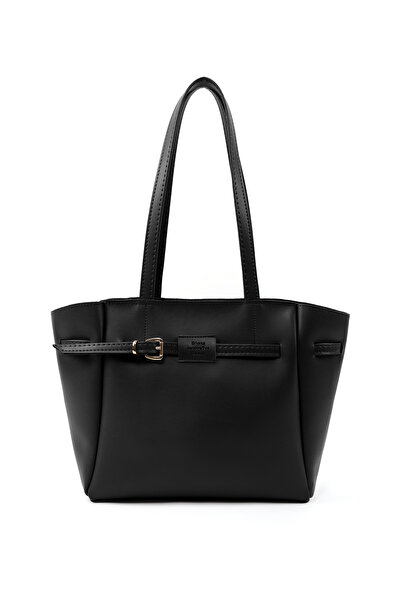 SHAKA Black Shk265 Faux Leather, Single Compartment with Zipper, Belt Detaile...