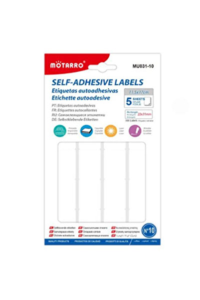 MOTARRO ملصقات لاصقة MU031-10، ملصقات قابلة للكتابة ذاتية اللصق للمنزل والمكت...