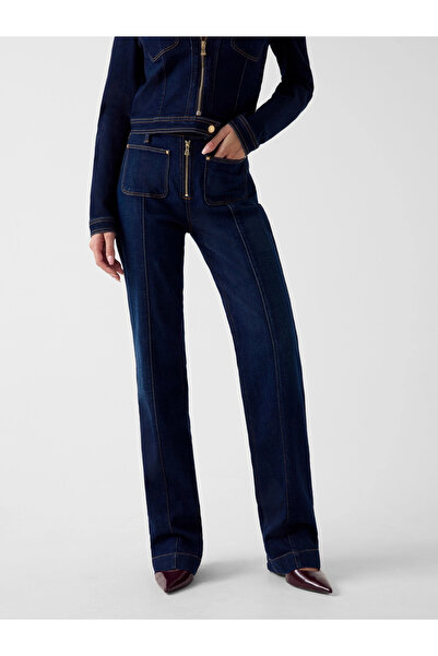 Guess Nicky High Zippered Women's Navy Blue Jeans W6Ra3Fd6881-Bljo