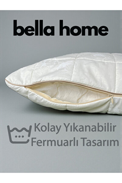 Bella Home 50x70 Бавовняна подушка з капітоне - Можна прати - На блискавці - ...