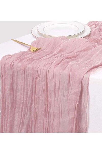 Generic Cheesecloth Table Runner, 10FT Dusty Pink Gauze Table Runner for Girl...