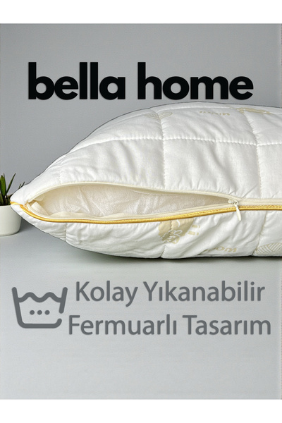Bella Home 50X70 Wool Quilted Pillow - Washable - Zippered - with Special Bag