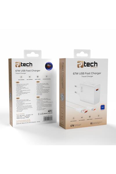 Ptech By Pandora Ptech Xiaomi Uyumlu 67 Watt Turbo Şarj Cihazı67W Type-C turb...